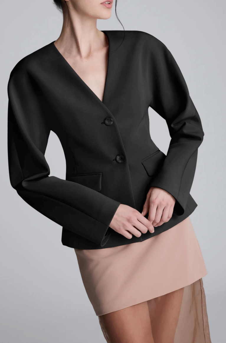 kenneth cole curved blazer